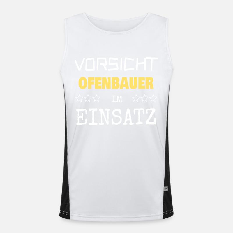 Stove builder as a vocation - Men's Functional Contrast Tank Top  - white/black