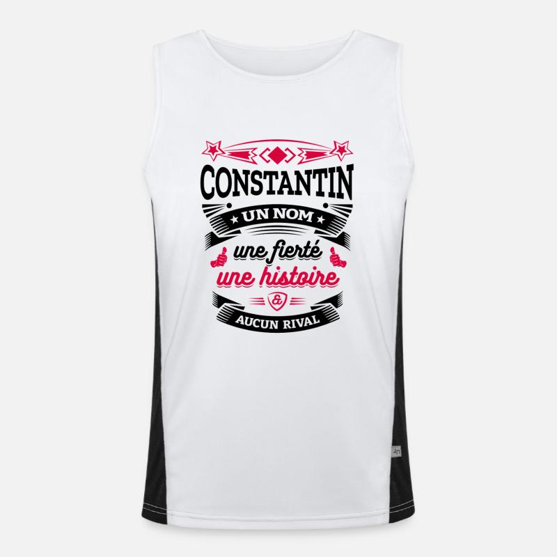 CONSTANTIN UN NOM UNE FIERTÉ AUCUN RIVAL Débardeur respirant contrasté Homme 