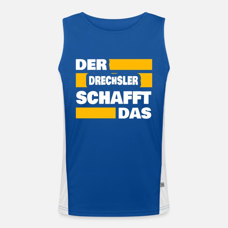 Woodturning as work Men's Functional Contrast Tank Top 