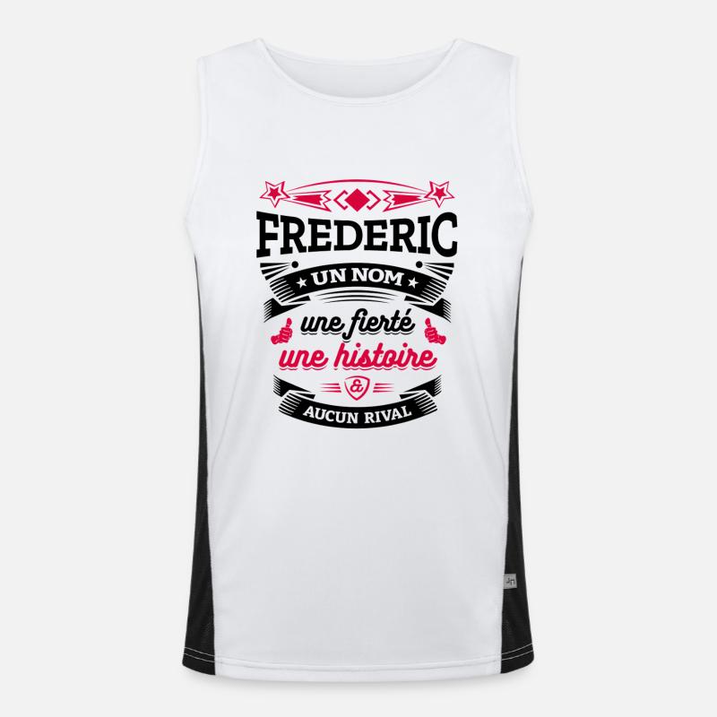 FREDERIC UN NOM UNE FIERTÉ AUCUN RIVAL Débardeur respirant contrasté Homme 