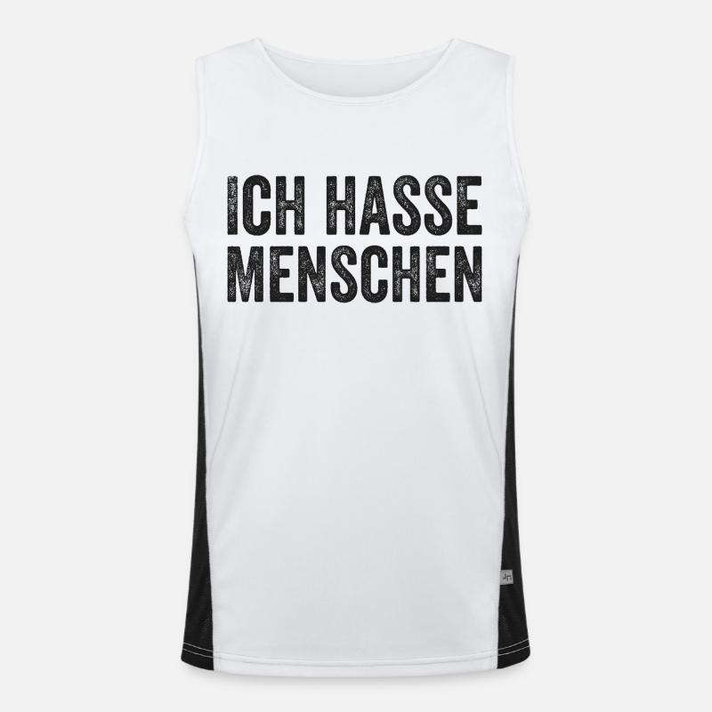 I hate people Men's Functional Contrast Tank Top 