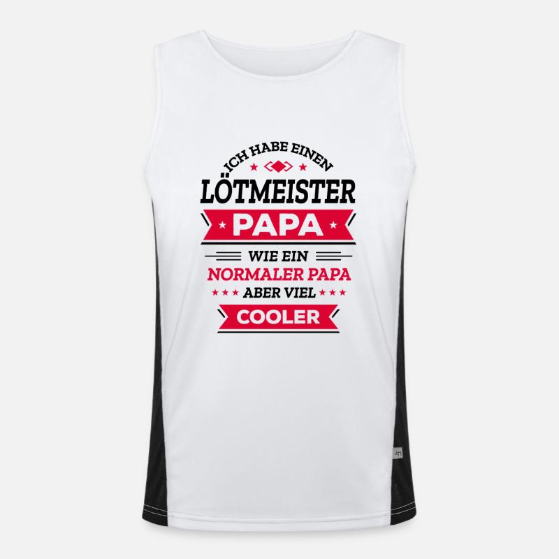 LÖTMEISTER PAPA - COOLER ALS NORMAL, EXPERT Funktionelles Kontrast-Tank Top für Männer 