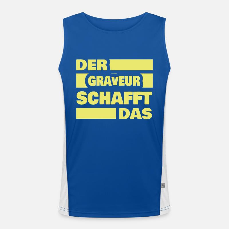 Engraver as work Men's Functional Contrast Tank Top 