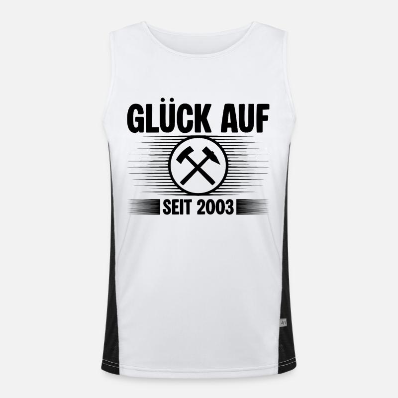 Glueck auf seit 2003 Funktionelles Kontrast-Tank Top für Männer 