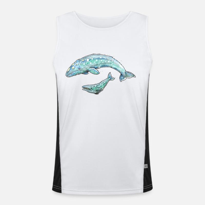 Baleine grise Débardeur respirant contrasté Homme 