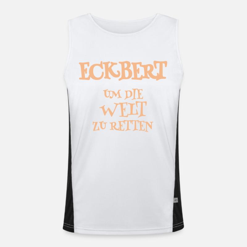 Eckbert als Helfer Funktionelles Kontrast-Tank Top für Männer 