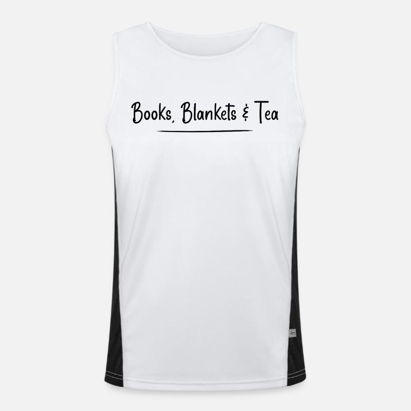 Bücher, Decken und Tee Funktionelles Kontrast-Tank Top für Männer 