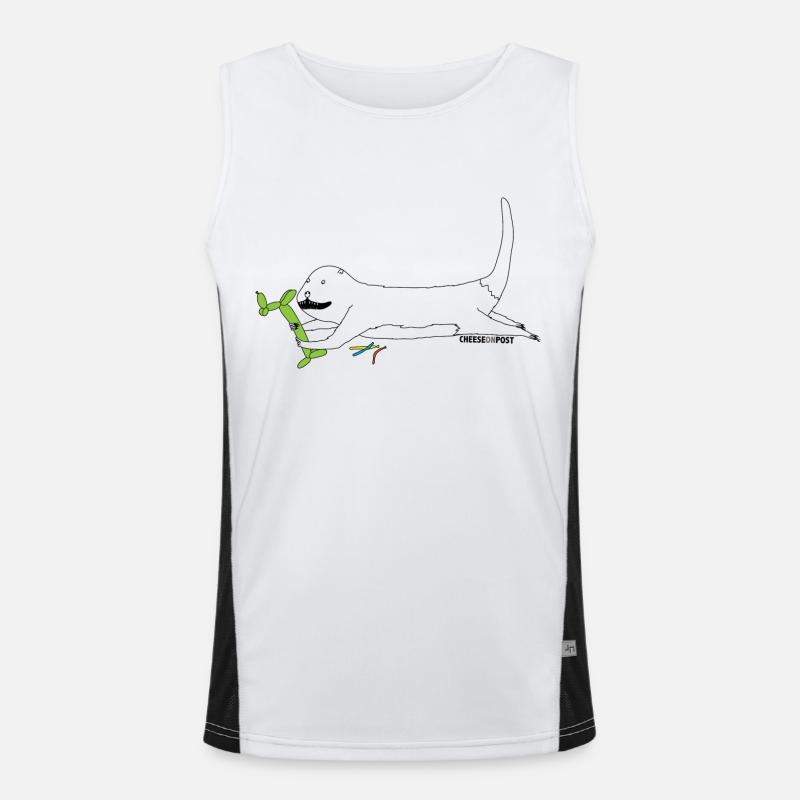 Otter mit Luftballons Funktionelles Kontrast-Tank Top für Männer 