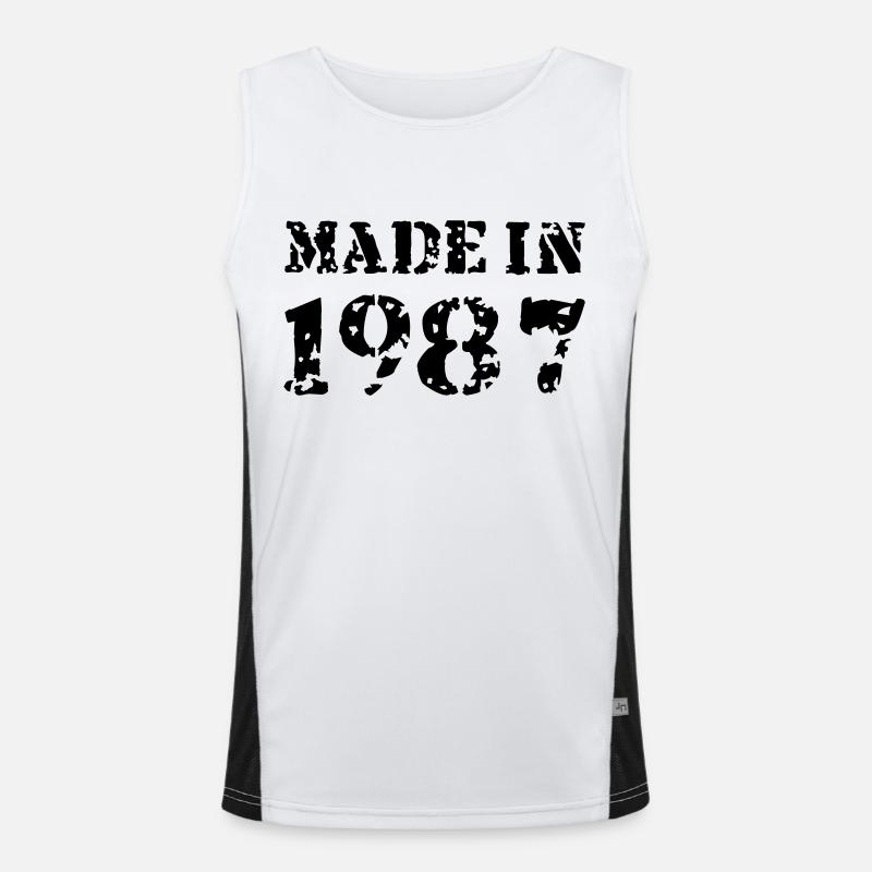 Made in 1987 Funktionelles Kontrast-Tank Top für Männer 