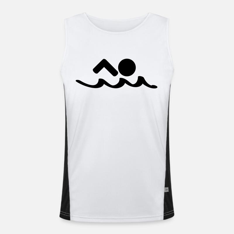 schwimmen Funktionelles Kontrast-Tank Top für Männer 