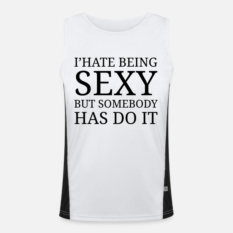 I' hate being sexy Débardeur respirant contrasté Homme 