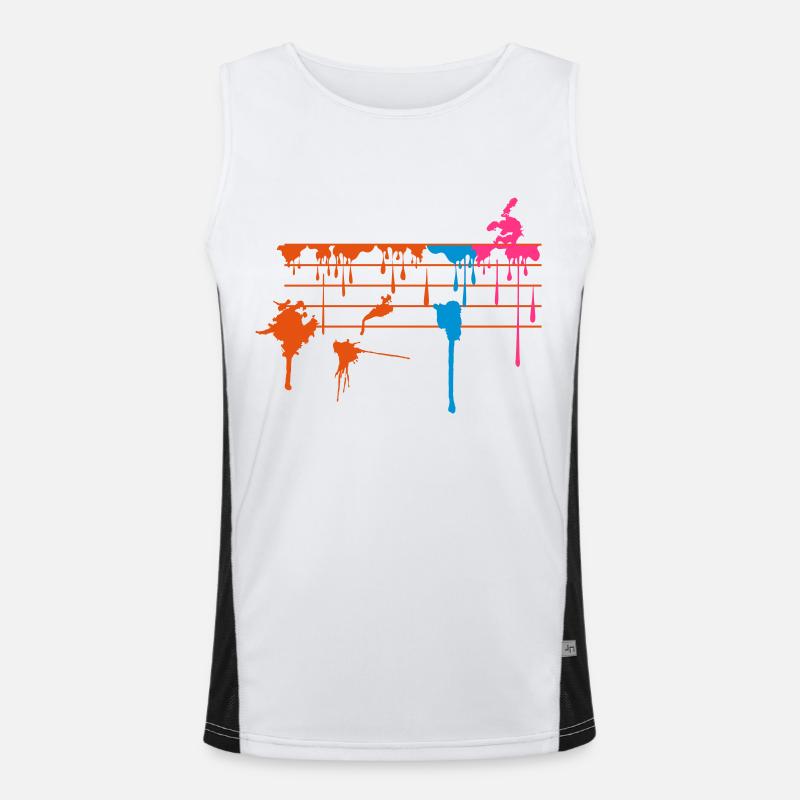 Notensplashes Funktionelles Kontrast-Tank Top für Männer 