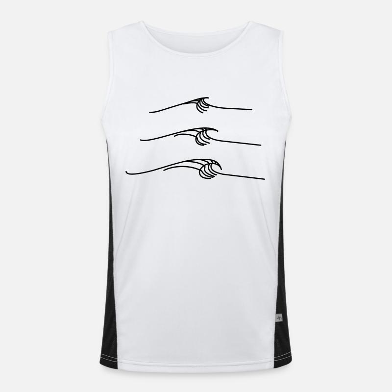 breaking wave Funktionelles Kontrast-Tank Top für Männer 