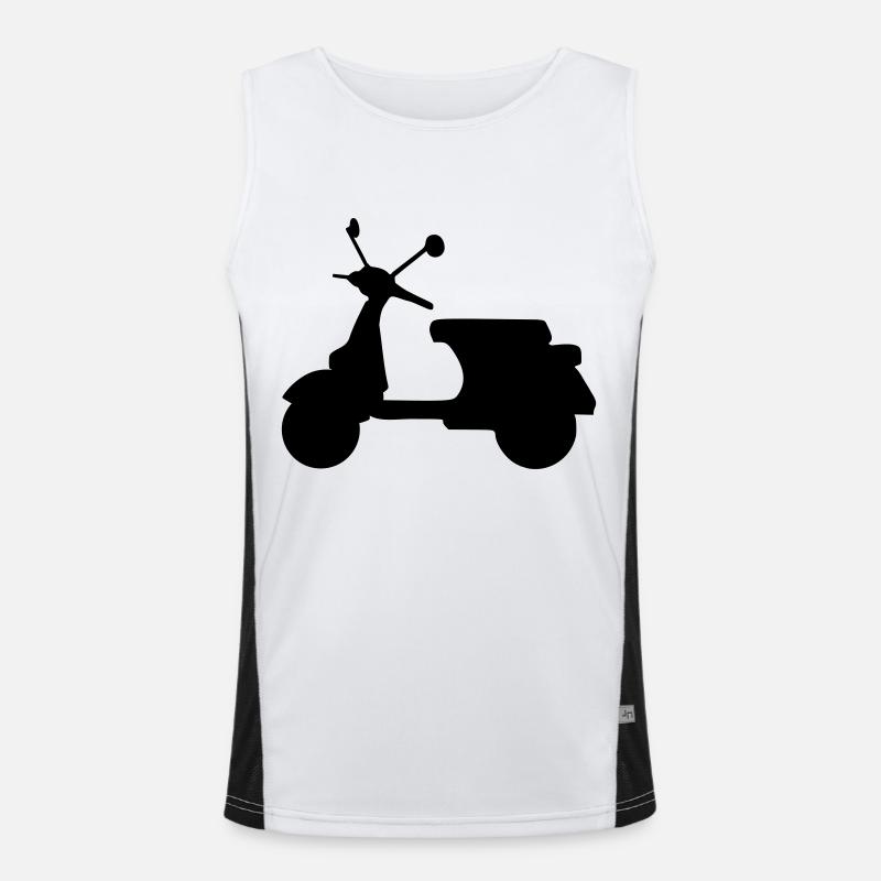 Motorroller Funktionelles Kontrast-Tank Top für Männer 
