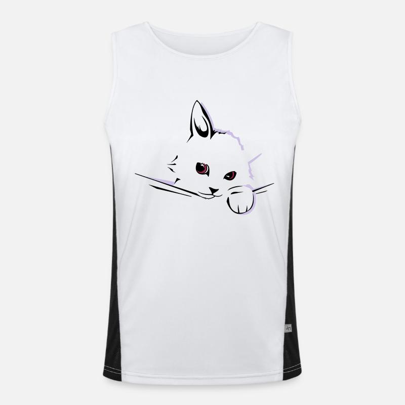 chat cat Débardeur respirant contrasté Homme 