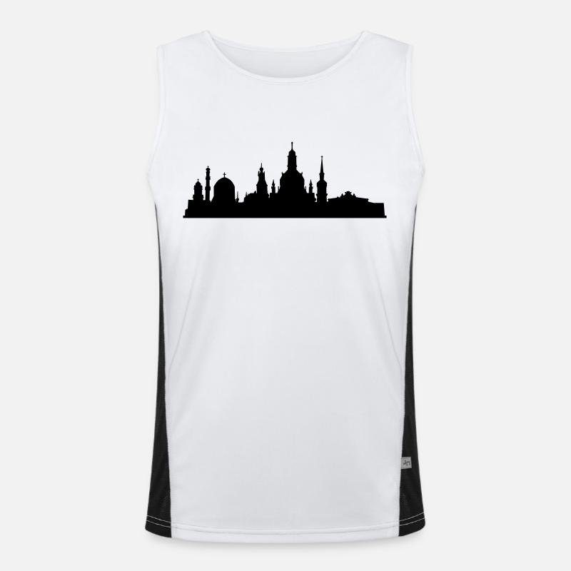 Dresden skyline small Men's Functional Contrast Tank Top 