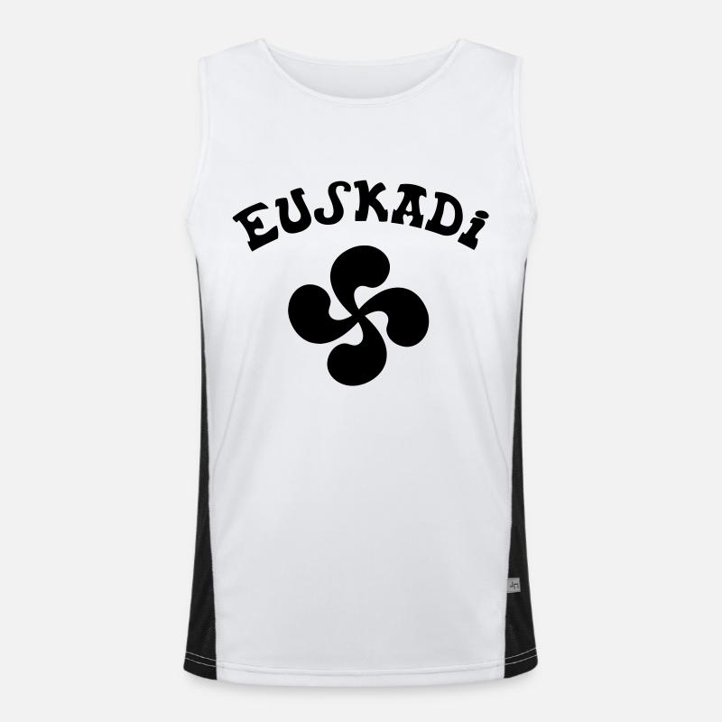 Croix Basque noir vectoriel Débardeur respirant contrasté Homme 