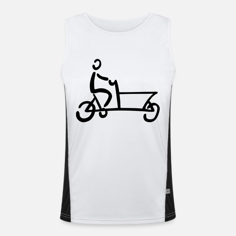 Bakfiets vélo cargo vélo Débardeur respirant contrasté Homme 