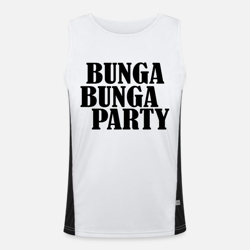 bunga bunga bachelor party Men's Functional Contrast Tank Top 