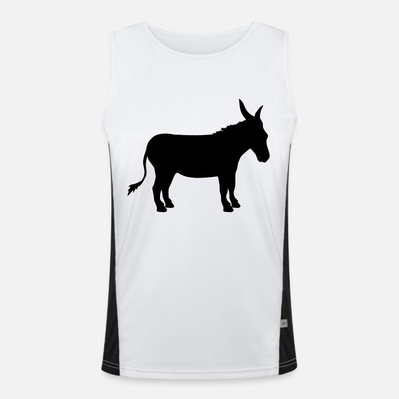 esel pferd pony klein packesel lange ohren bauernh Funktionelles Kontrast-Tank Top für Männer 