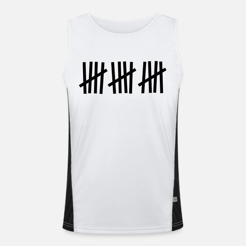 Strichliste 15 Striche Funktionelles Kontrast-Tank Top für Männer 