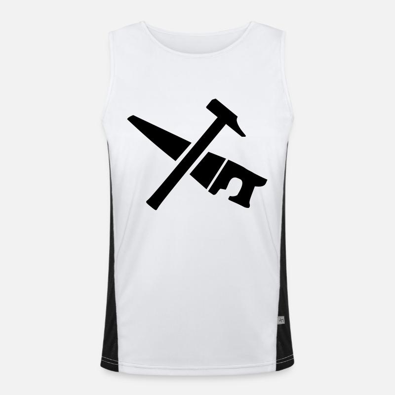 Säge Hammer Funktionelles Kontrast-Tank Top für Männer 