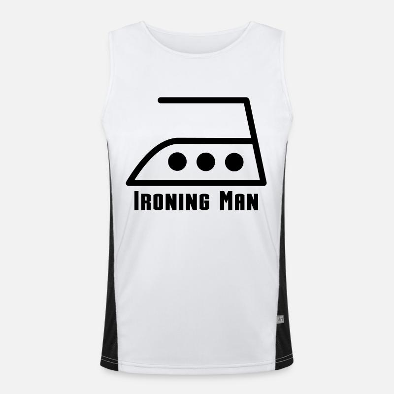 ironing man Men's Functional Contrast Tank Top 