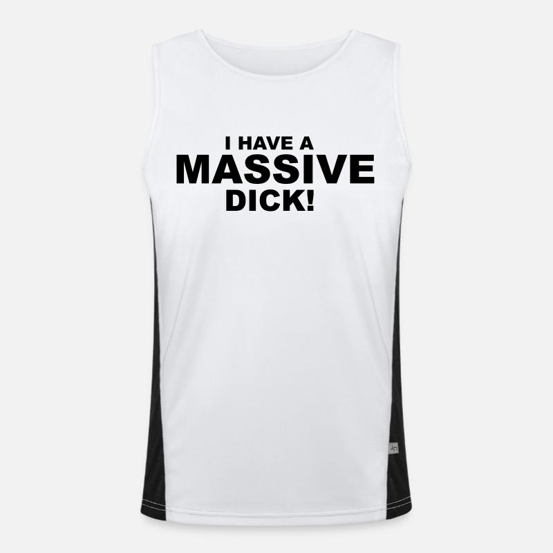 I Have Massive Dick Funktionelles Kontrast-Tank Top für Männer 
