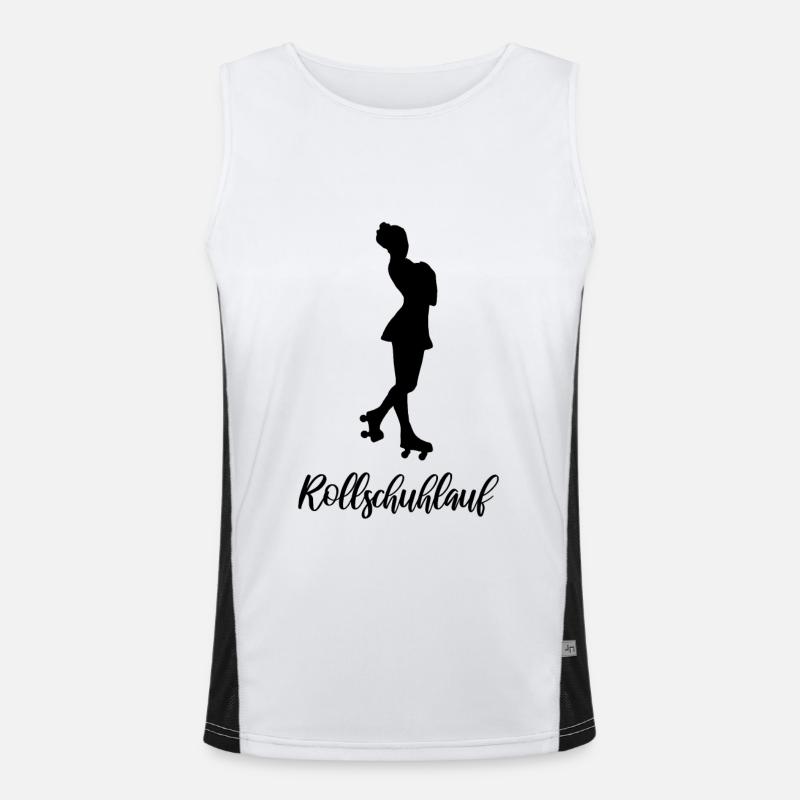 Rollkunstlauf Rollschuhe Pirouette Rollschuhlauf Funktionelles Kontrast-Tank Top für Männer 
