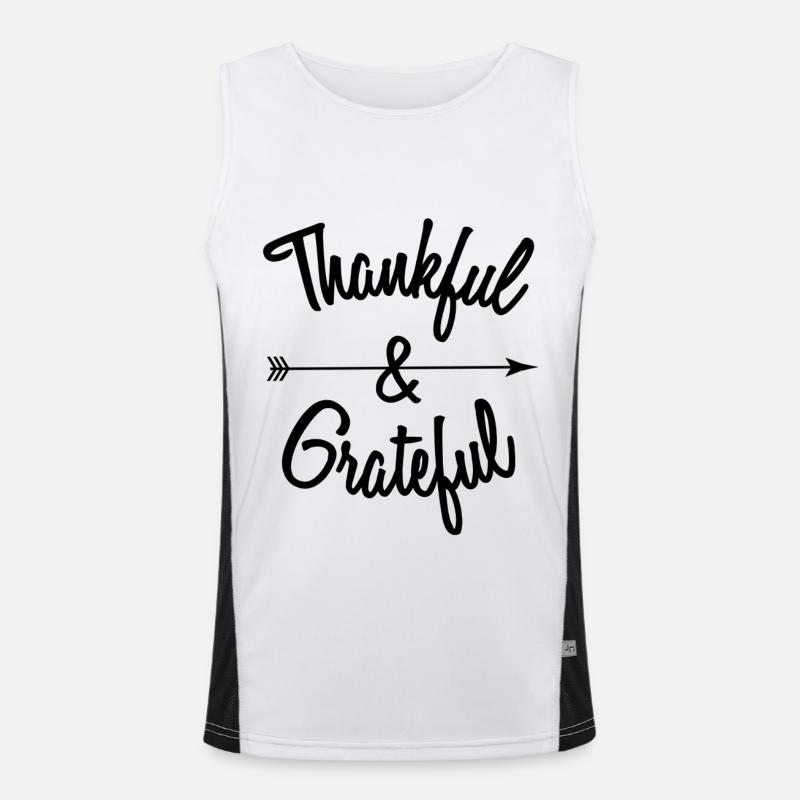 Dankbarkeit Funktionelles Kontrast-Tank Top für Männer 
