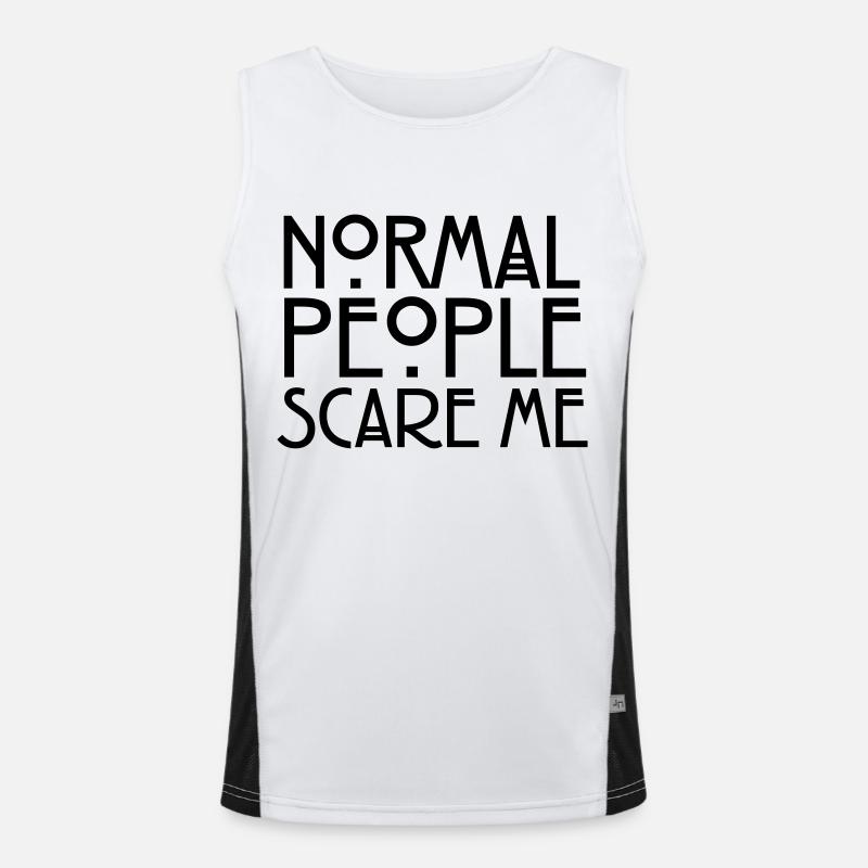Normal People Scare Me Men's Functional Contrast Tank Top 