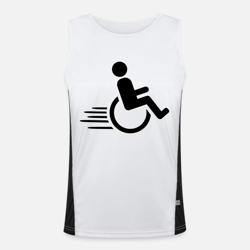 Rollstuhl Funktionelles Kontrast-Tank Top für Männer 