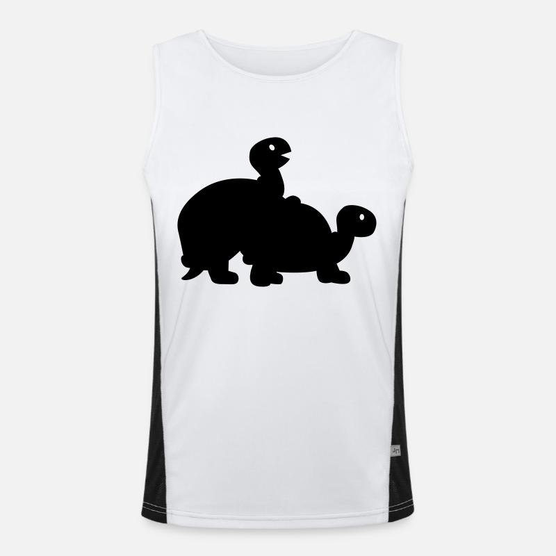 Schildkröte Funktionelles Kontrast-Tank Top für Männer 