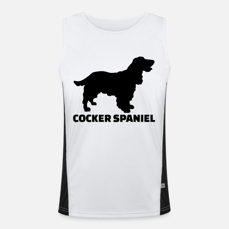 Cocker Spaniel Men's Functional Contrast Tank Top 