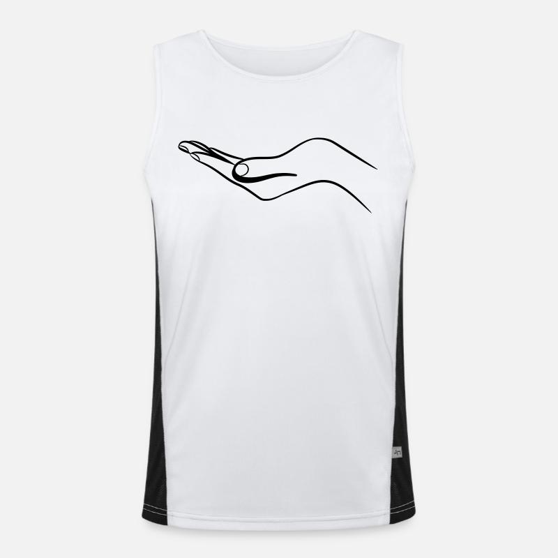 Get stop hand - Men's Functional Contrast Tank Top  - white/black