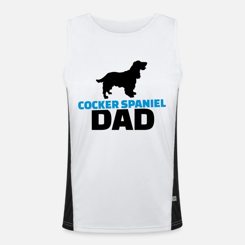 Cocker Spaniel Dad - Men's Functional Contrast Tank Top  - white/black