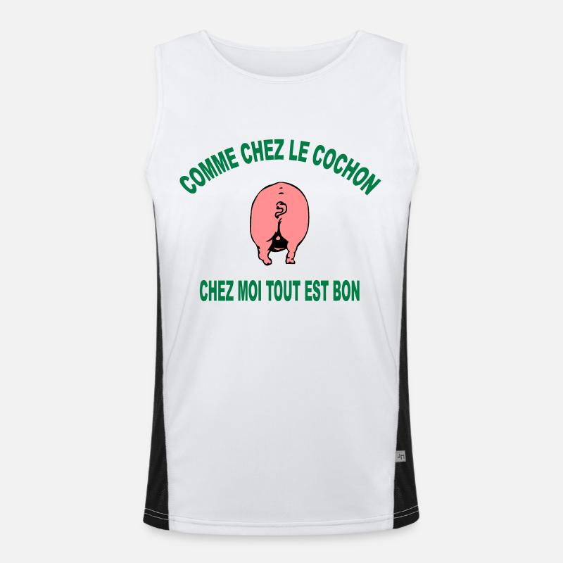 cochon Débardeur respirant contrasté Homme 
