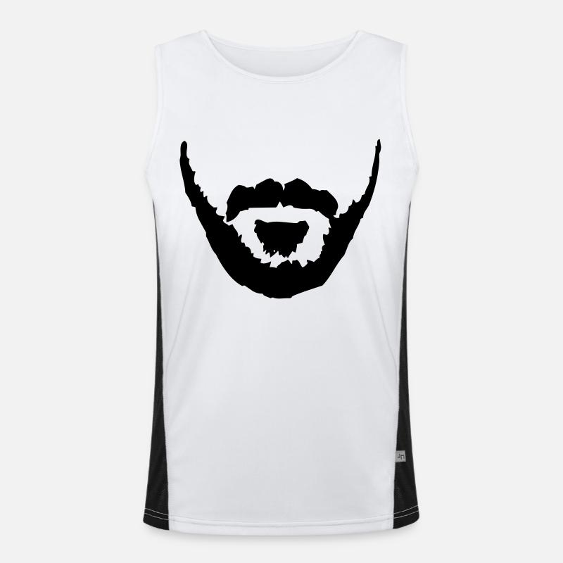 bart_01 - Men's Functional Contrast Tank Top  - white/black