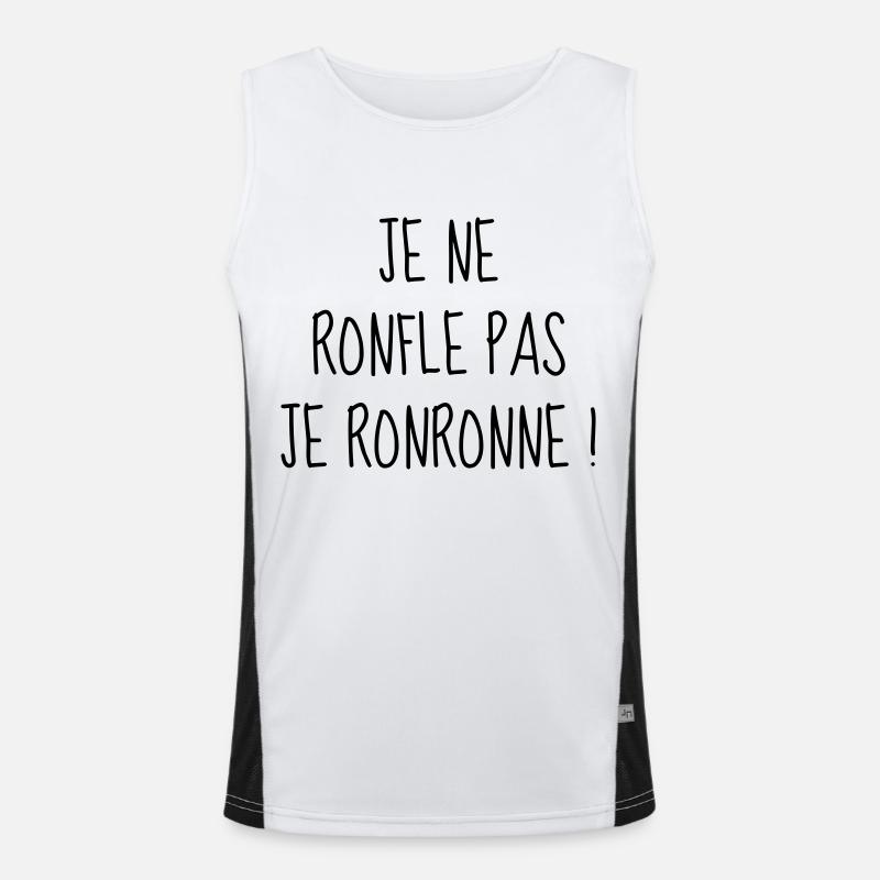 Je ne ronfle pas ! Je ronronne - Ronfler Ronfleur Men's Functional Contrast Tank Top 