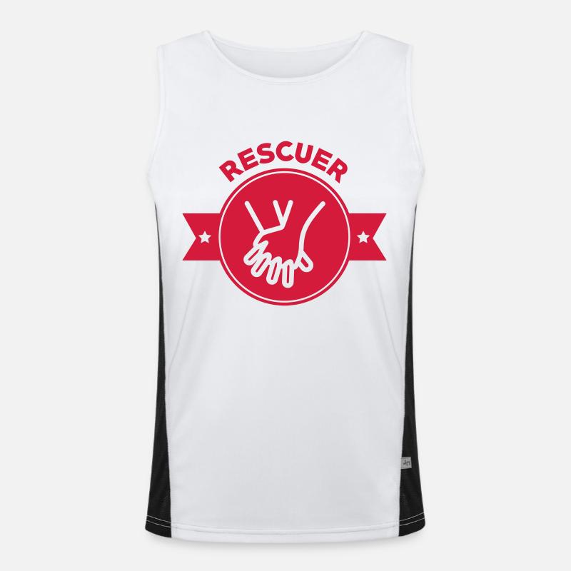 Secourisme / Secouriste / Secours / Secourir Débardeur respirant contrasté Homme 