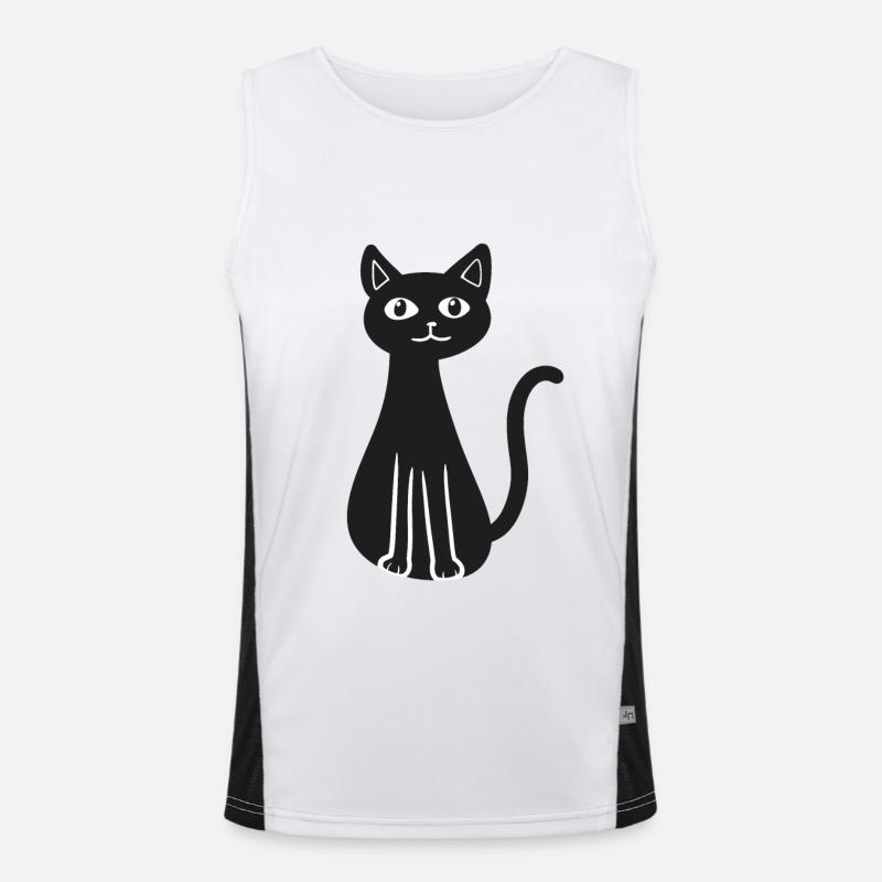 Kätzchen Miau Katze Geburtstagsgeschenk Katzen Funktionelles Kontrast-Tank Top für Männer 