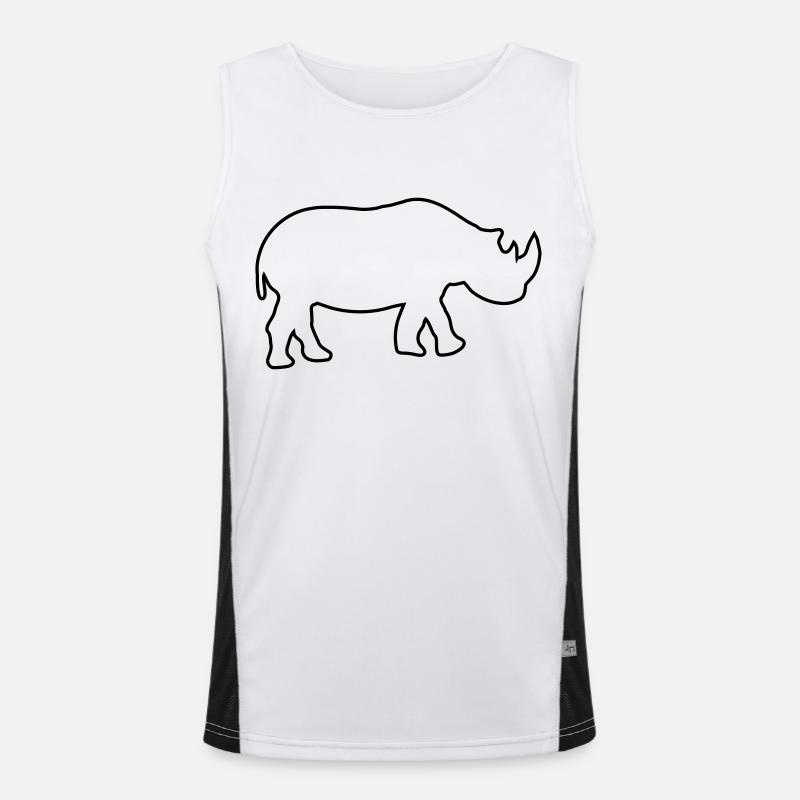nashorn Funktionelles Kontrast-Tank Top für Männer 