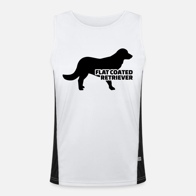 Flat Coated Retriever Funktionelles Kontrast-Tank Top für Männer 