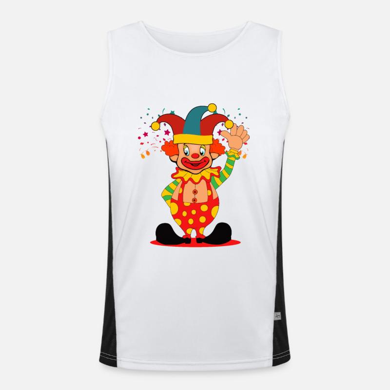 Clown Karneval Débardeur respirant contrasté Homme 