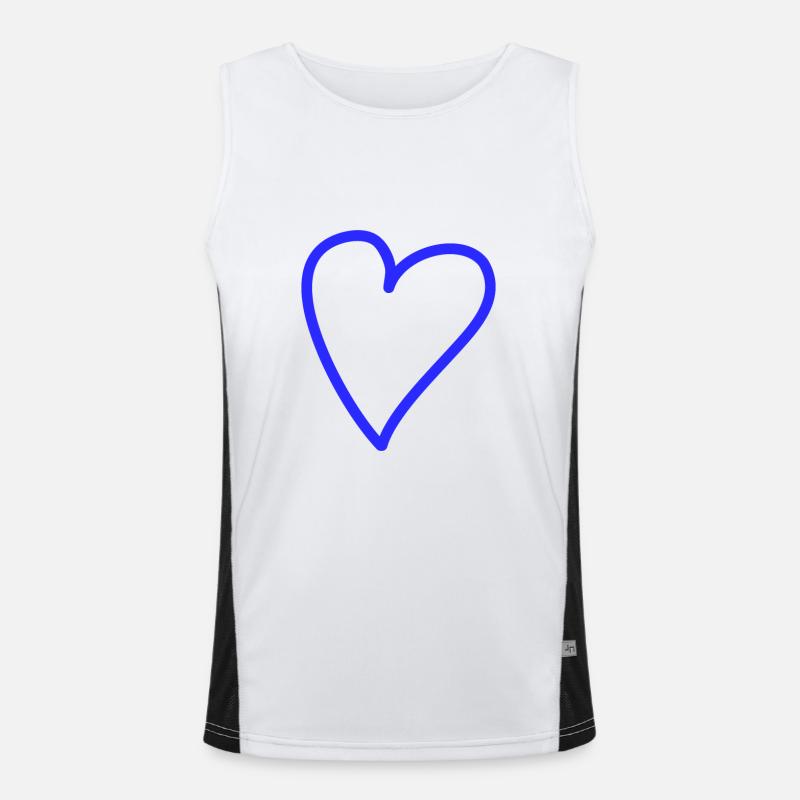Coeur Mains libres Bleu Débardeur respirant contrasté Homme 