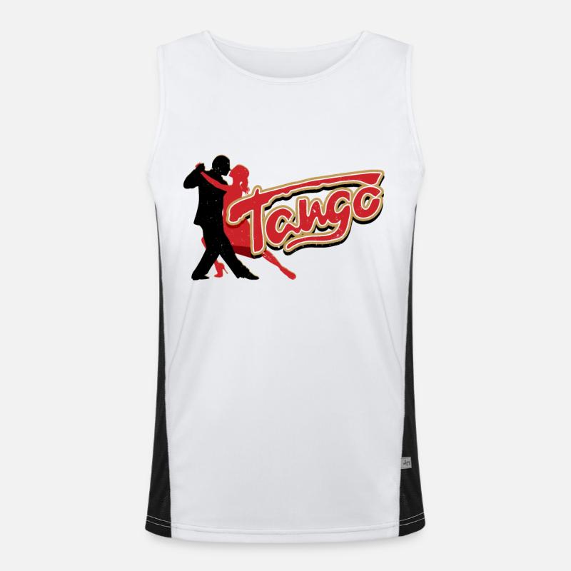 Tango, Tango Tänzer Funktionelles Kontrast-Tank Top für Männer 
