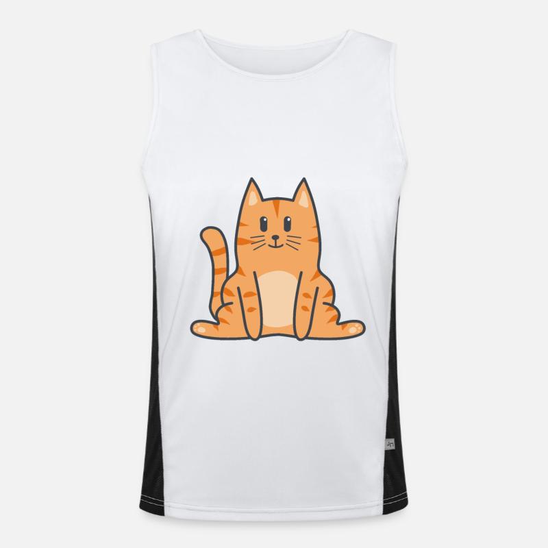 Katze Katzen Kitten Funktionelles Kontrast-Tank Top für Männer 