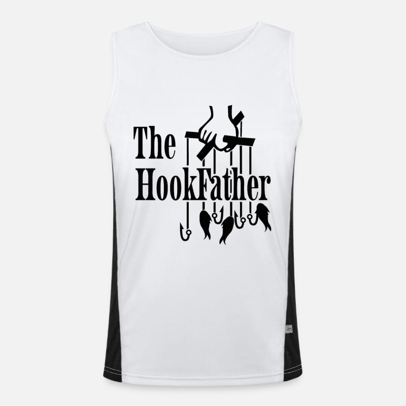 Fish hook funny saying Men's Functional Contrast Tank Top 