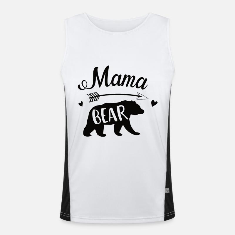 Mama Bear Funktionelles Kontrast-Tank Top für Männer 