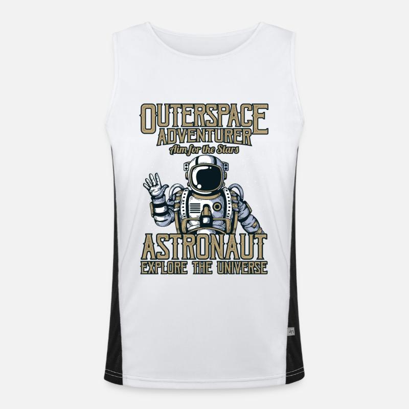 Astronaut Party - astronauts - Men's Functional Contrast Tank Top  - white/black